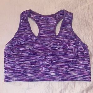 Purple sports bra